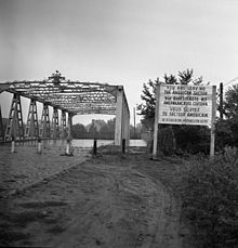 Knesebeckbrücke mit Blick auf Teltow, 1955