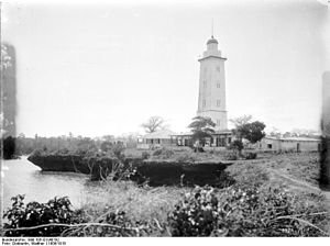 Ulenge lighthouse in front of Tanga (between 1906 and 1918)