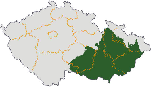 Kaart van Moravië