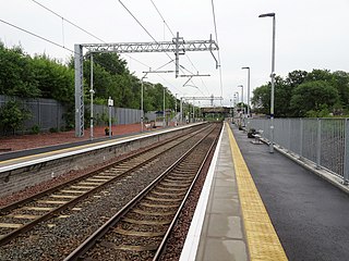 <span class="mw-page-title-main">Carfin railway station</span> Railway station in North Lanarkshire, Scotland