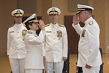 Rear Adm. Kibben was relieved by Rear Adm. Brent Scott in July 2018. Change of office and retirement ceremony 180723-N-ES994-046.jpg