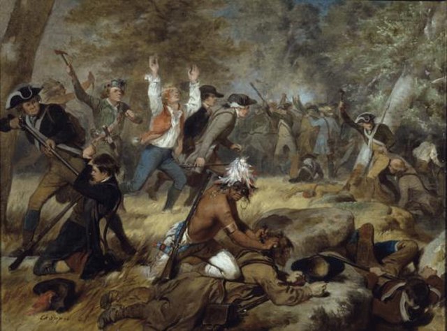 The July 3, 1778 Battle of Wyoming depicted in an 1858 painting by Alonzo Chappel