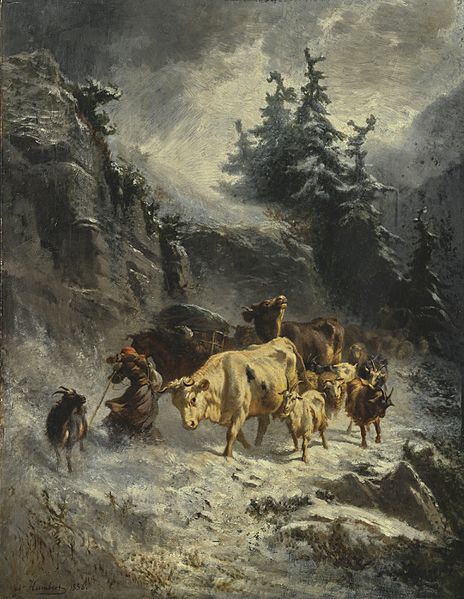 File:Charles Humbert - Troupeau dans une tempête de neige (1858).jpg