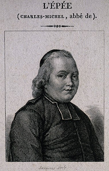 File:Charles Michel, Abbé de l'Epée. Line engraving by Sixdéniers Wellcome V0003500.jpg