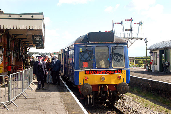 Chiltern Railways Class 121 'Bubble Car' diesel unit at Buckinghamshire Railway Centre on a shuttle service from Aylesbury on 3 May 2010