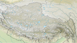 Location of the frozen lake Gorakshep in Nepal.