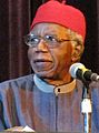 Author and literary critic Chinua Achebe (BA, 1953)