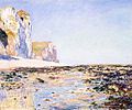 Claude Monet: Pobřeží a pourvilleský útes ráno, 1882