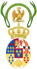 Coat of Arms of Prince Leopold, Count of Syracuse (c.1840-1860).svg
