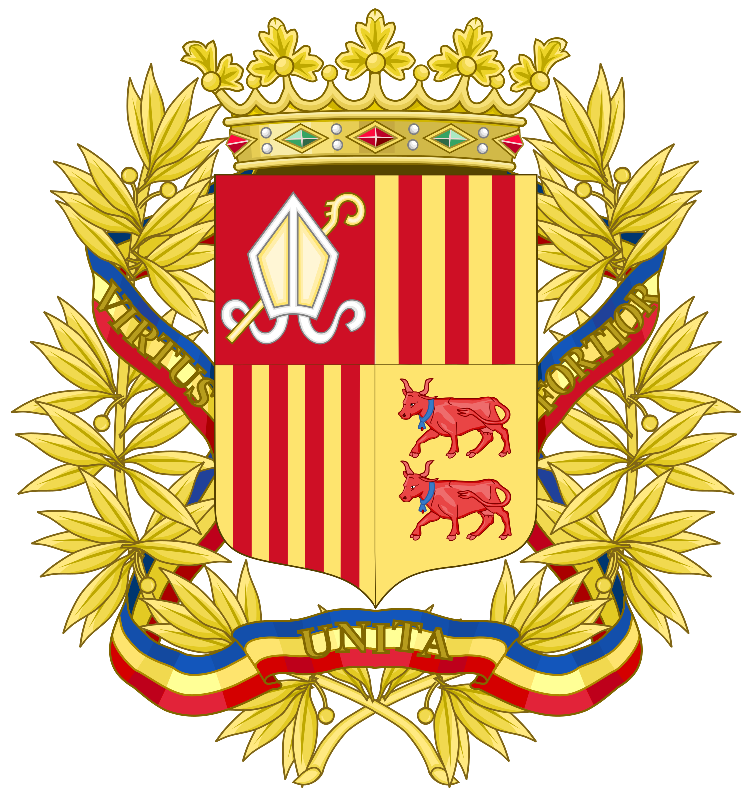 Coat of Arms of the high authorities of Andorra.svg