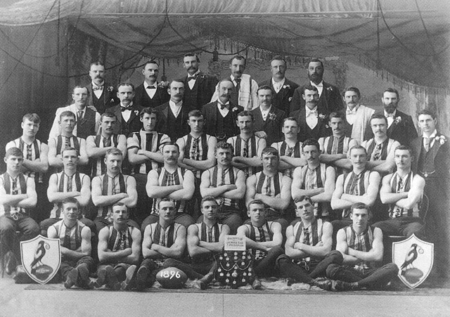 The Collingwood team that won the VFA premiership in 1896