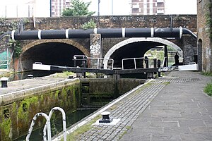 Regent's Canal: Canal across an area just north of central London, England