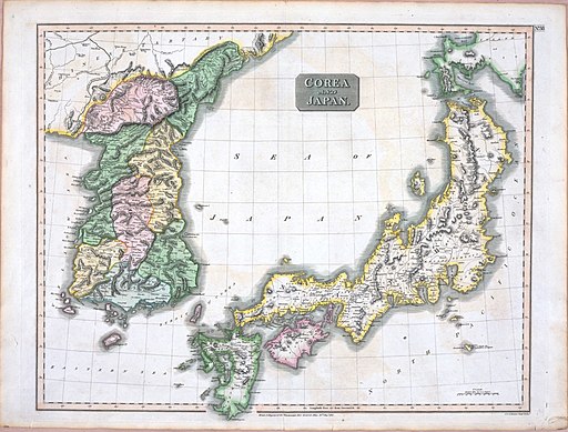 Corea and Japan Map in 1815