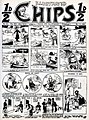 Image 7Cover of Illustrated Chips in 1896 featuring the first appearance of the long-running comic strip of the tramps Weary Willie and Tired Tim. (from British comics)