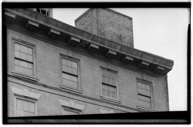 File:DETAIL OF 'MUTULE CORNISH'. Photo by Theodore F. Dillon, August 1959 - Captain James Abercrombie House, 268-270 South Second Street, Philadelphia, Philadelphia County, PA HABS PA,51-PHILA,621-4.tif