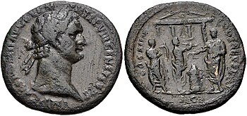 Münze Domitians anlässlich der Säkularfeier des Jahres 88