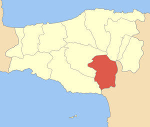 Mapa do antigo município de Curítes