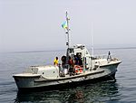 One of four refurbished 44 foot patrol boats supplied to the Djibouti Navy