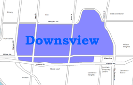 Downsview-kartta. PNG