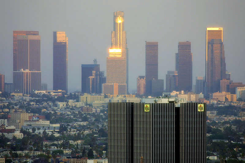 File:Downtown LA Sunset.jpg