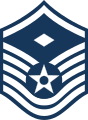 Insignia of a master sergeant serving as an E-7 pay grade first sergeant