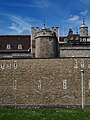 The east face of the outer wall in the Tower of London.