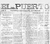 Front page of the first number of El Puerto
