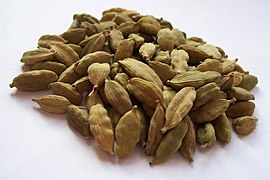 Cardamom pods as used as a spice in India
