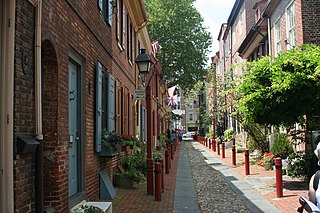 <span class="mw-page-title-main">Elfreth's Alley</span> Historic street and neighborhood in Philadelphia, Pennsylvania