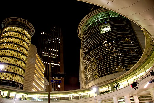 Voormalig hoofdkantoor van Enron in Houston, Texas