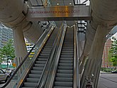 aPicture of the entrance to the tube of The Hague, tram-stop Beatrix-kwartier, June 2013; photo, Fons Heijnsbroek