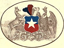 Escudo republicano chileno insertado en 1914