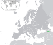 Mapa da Arménia na Europa
