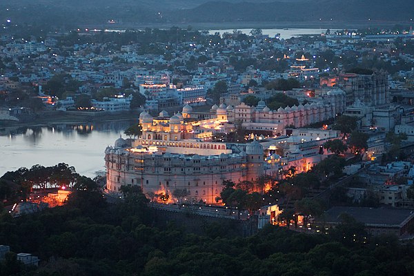 Image: Evening view, City Palace, Udaipur