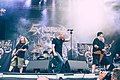 Jason VieBrooks (Bass Guitar), Sasha Horn (Drums), Kyle Thomas (Vocals), Vinnie La Bella (Guitar) of US thrash metal group Exhorder at Turock Open Air (2018), Turock Viehofer Platz, Essen (DEU) /// leokreissig.de for Wikimedia Commons