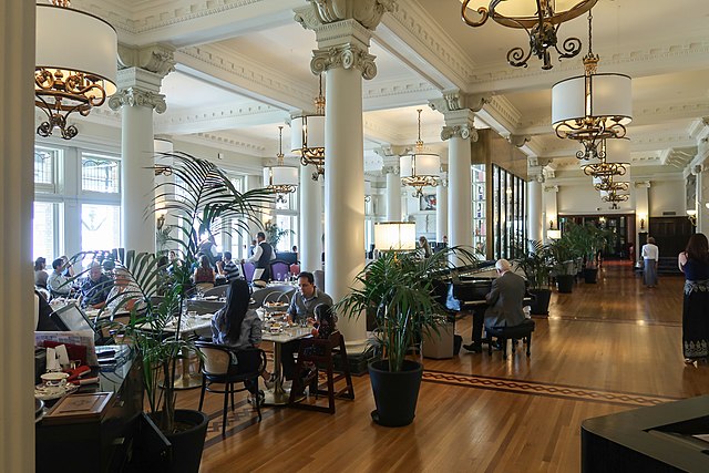 Afternoon tea at the Lobby Lounge, one of several restaurants at the hotel