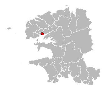 Kanton auf der Karte des Departements Finistère