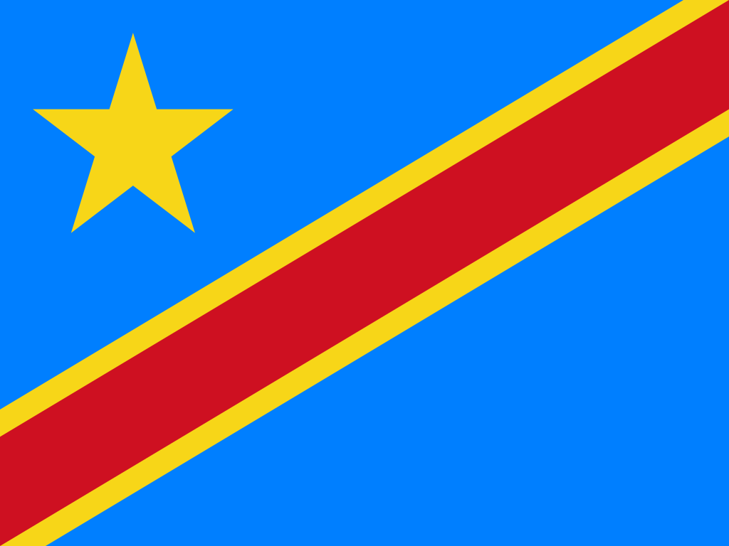 Magnet Aimant Frigo Ø38mm Drapeau Flag République démocratique du Congo Kinshasa 
