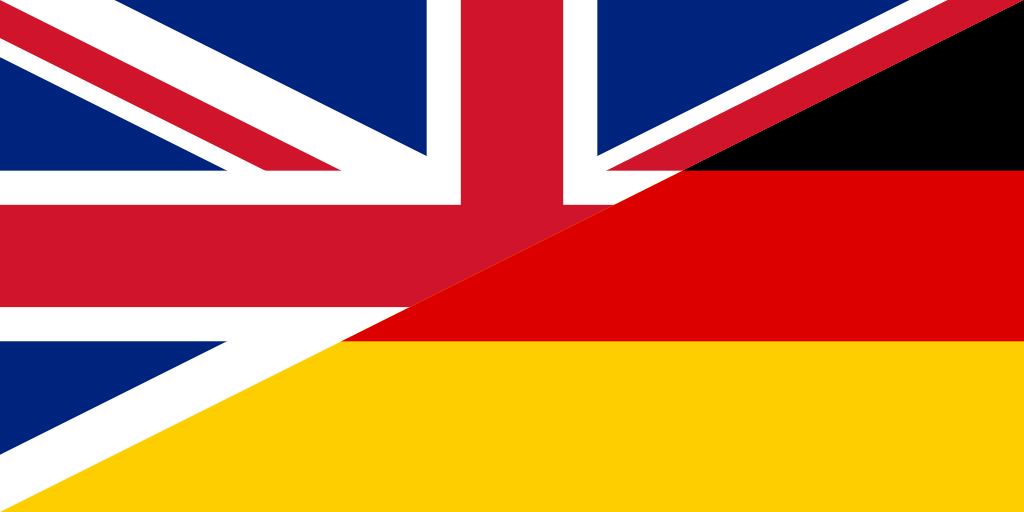 Flag of the United Kingdom and Germany
