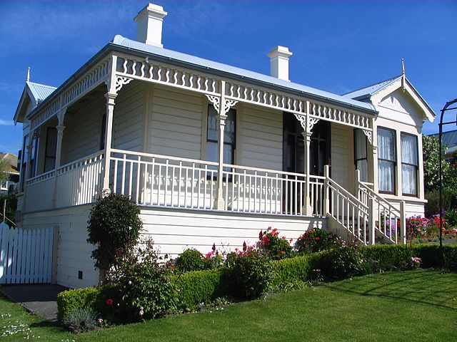 Fletcher House in Broad Bay, Dunedin, in 2008. This was the first house built by Fletcher (with Albert Morris). Constructed in 1909 it was restored in