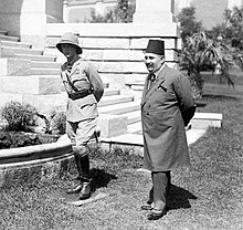 With King Fuad I of Egypt in Abdeen Palace garden, 1932 Fuad I of Egypt & Edward VIII of England.jpg