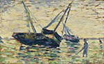 Georges Seurat - Trois bateaux et un marin PC 153.jpg