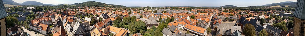 Panoramic view from the market church of Goslar