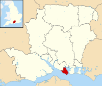 Shown within Hampshire