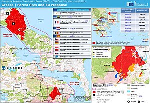 Δασικές Πυρκαγιές Στην Ελλάδα Το 2021: Αιτίες, Πυρκαγιές στην Εύβοια και τη Στερεά Ελλάδα, Πυρκαγιές στην Αττική