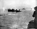 Die in der Suvla Bay gestrandete HMS Louis