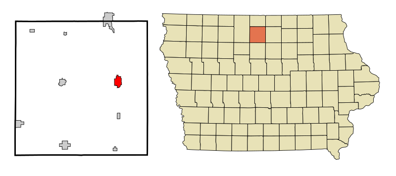 File:Hancock County Iowa Incorporated and Unincorporated areas Garner Highlighted.svg