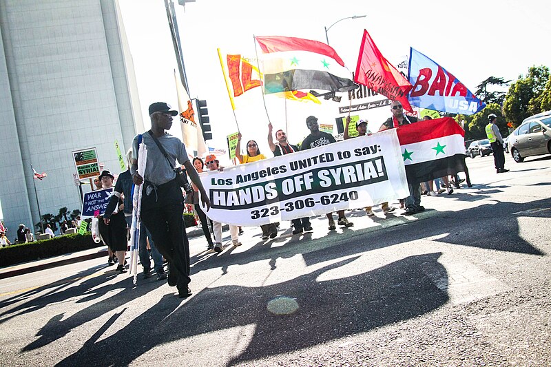 File:Hands Off Syria Rally at Westwood Federal Building-9695837185.jpg