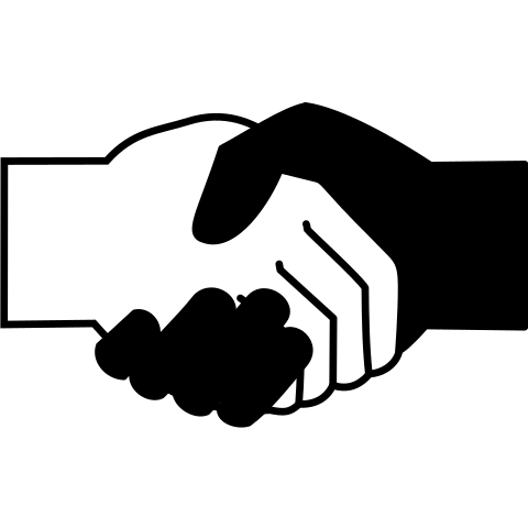 File:Handshake icon BLACK and WHITE.svg - Wikimedia Commons