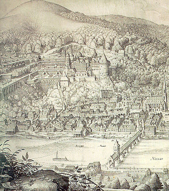 Schloss und Stadt von Matthäus Merian, (Ausschnitt)